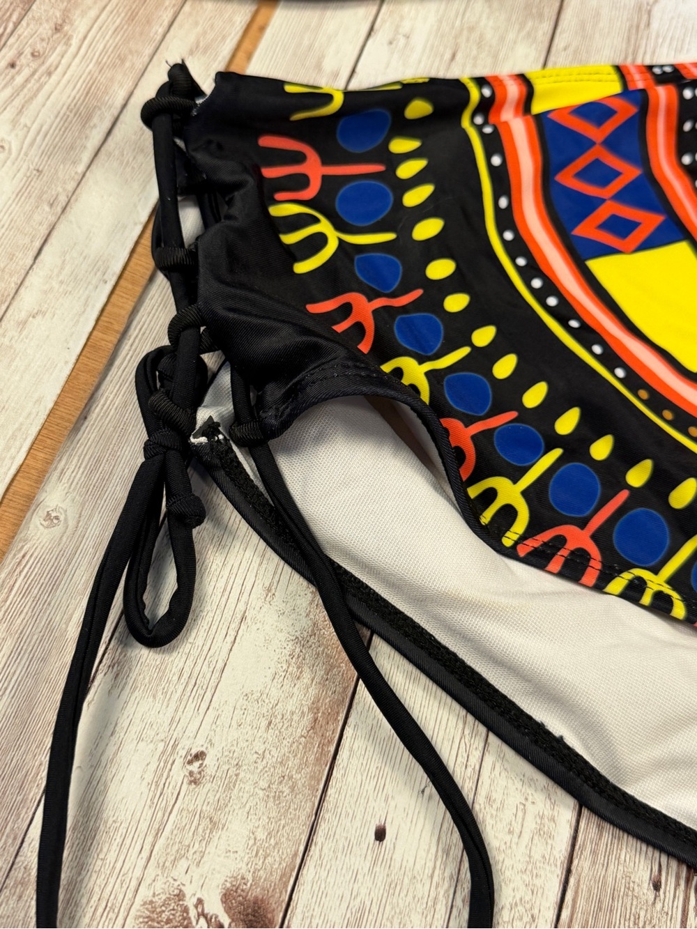 New Vibrant African Print Two-Piece Bikini Set - Picture 4 of 12